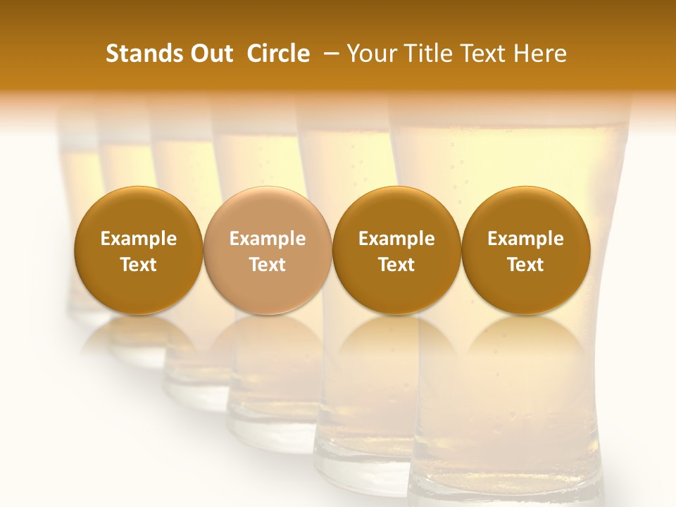 A Row Of Beer Pints PowerPoint Template