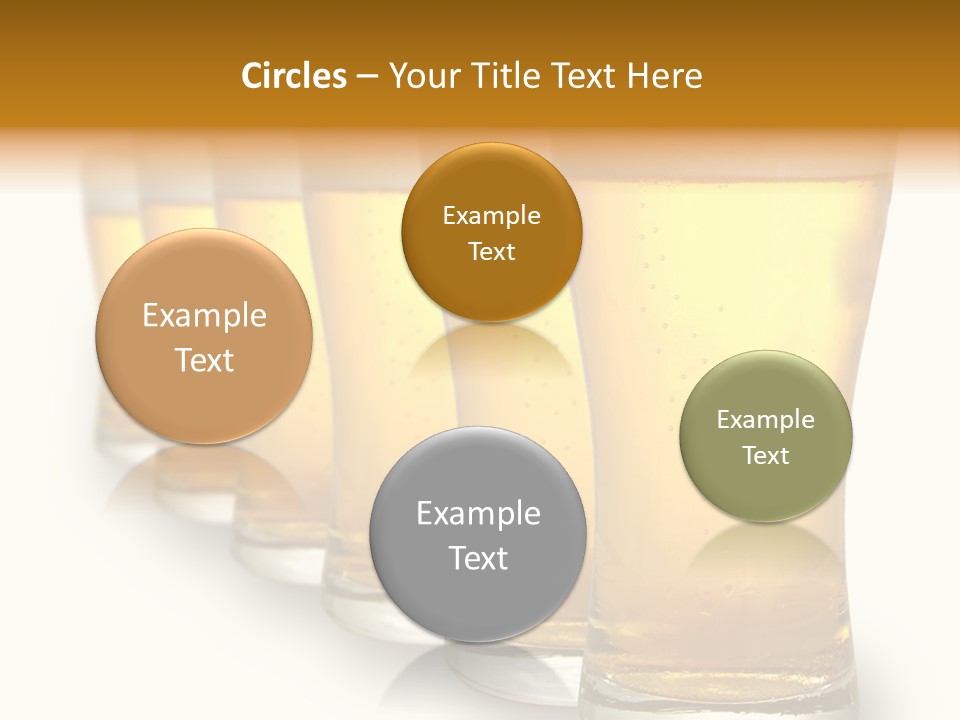 A Row Of Beer Pints PowerPoint Template