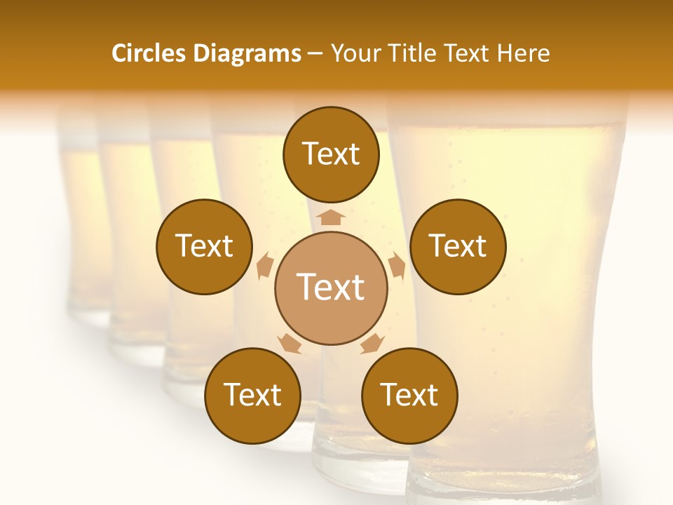 A Row Of Beer Pints PowerPoint Template