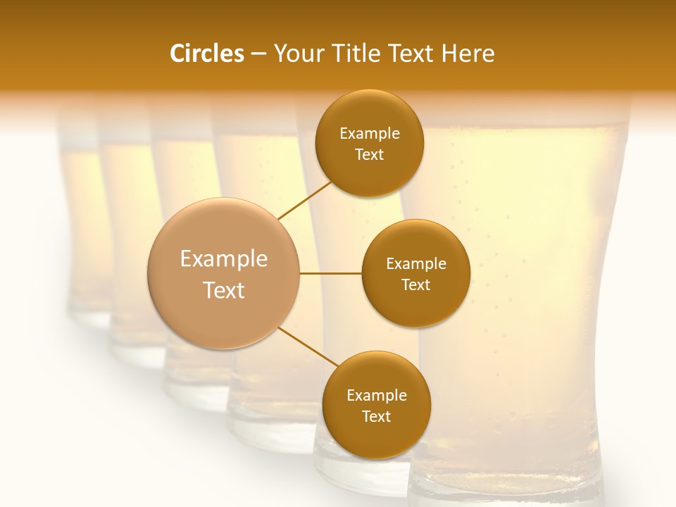 A Row Of Beer Pints PowerPoint Template