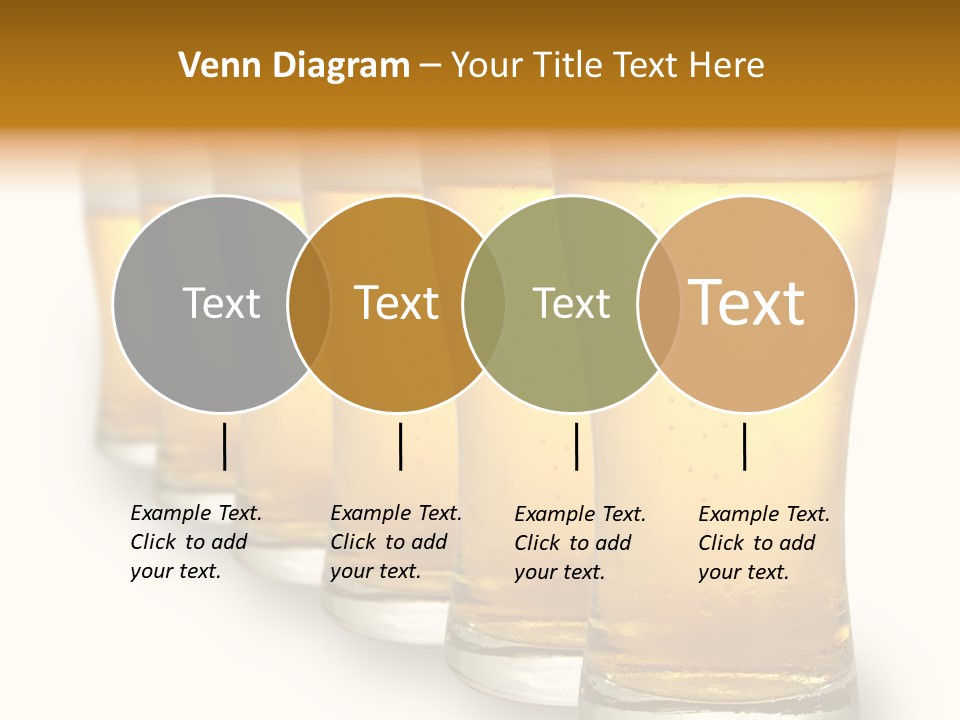 A Row Of Beer Pints PowerPoint Template