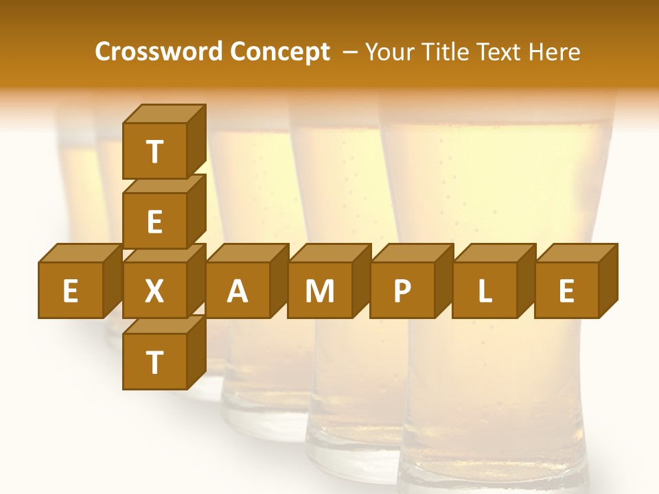 A Row Of Beer Pints PowerPoint Template