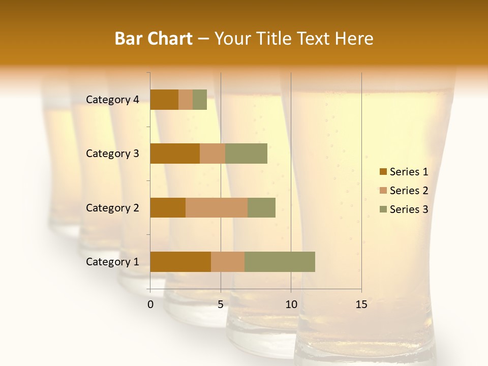 A Row Of Beer Pints PowerPoint Template