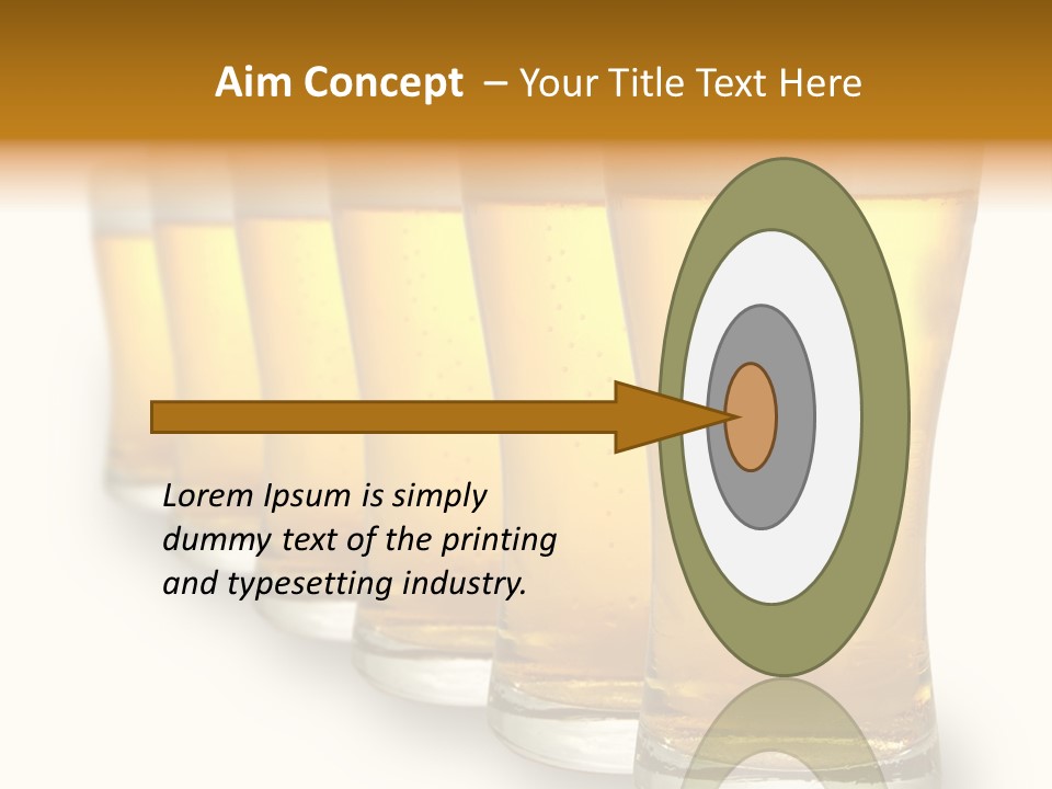 A Row Of Beer Pints PowerPoint Template