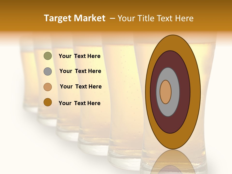 A Row Of Beer Pints PowerPoint Template