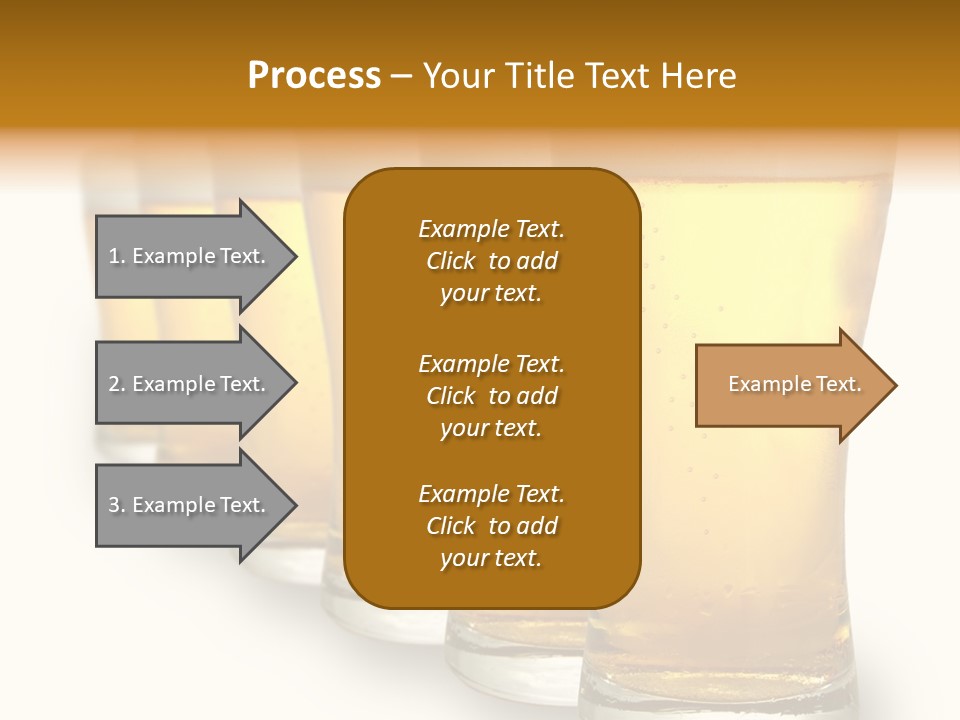 A Row Of Beer Pints PowerPoint Template