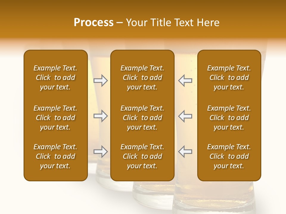 A Row Of Beer Pints PowerPoint Template