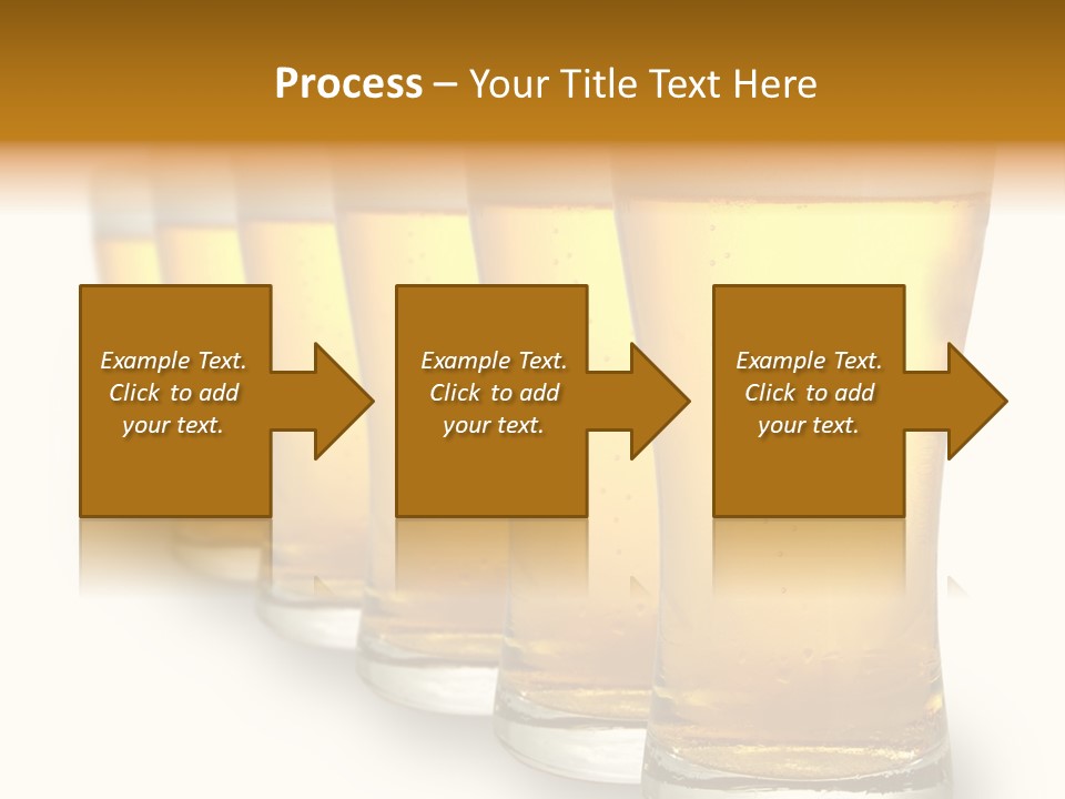 A Row Of Beer Pints PowerPoint Template