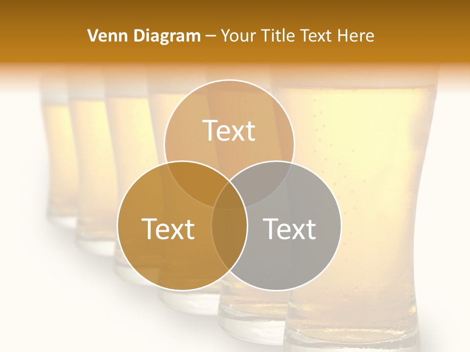 A Row Of Beer Pints PowerPoint Template