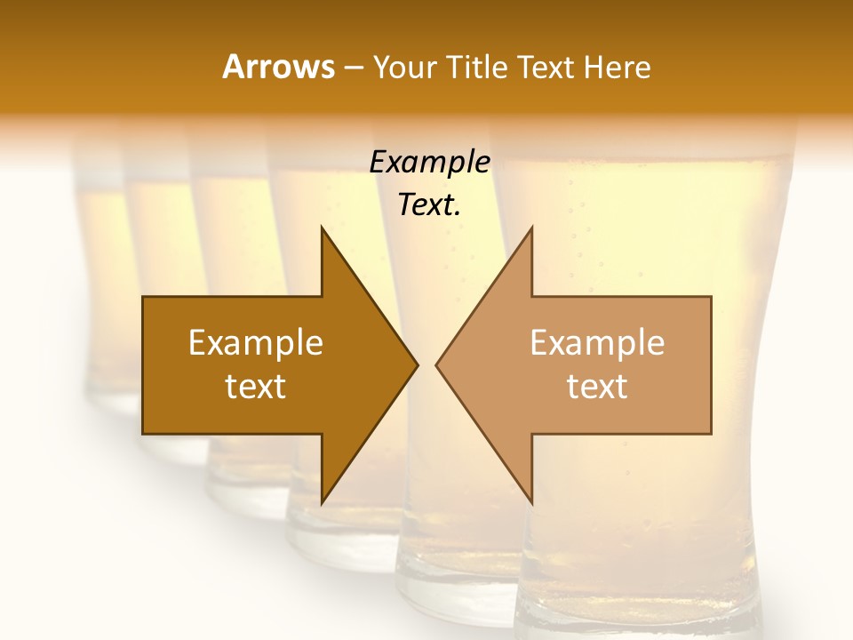 A Row Of Beer Pints PowerPoint Template