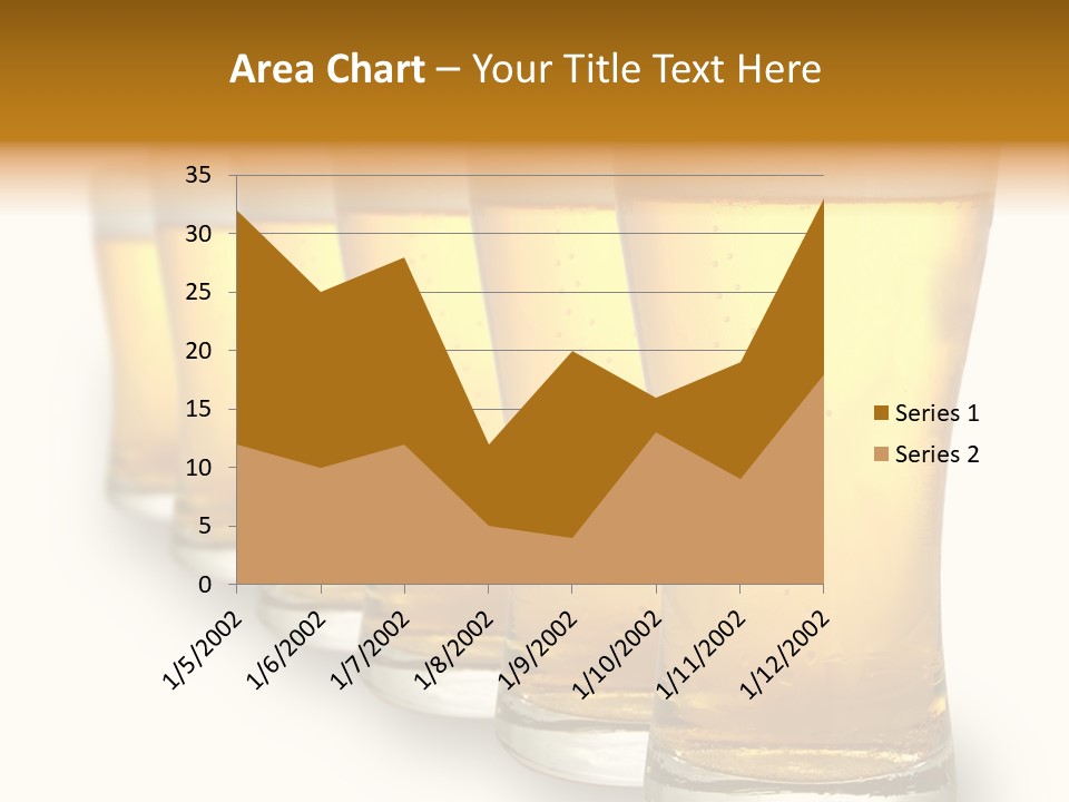 A Row Of Beer Pints PowerPoint Template