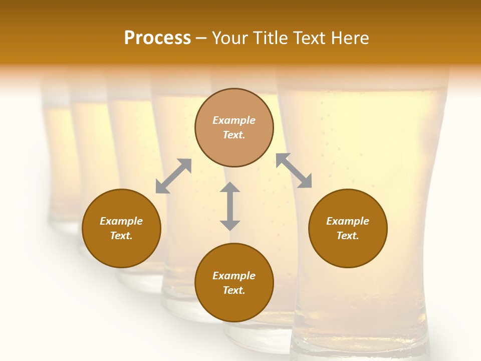 A Row Of Beer Pints PowerPoint Template