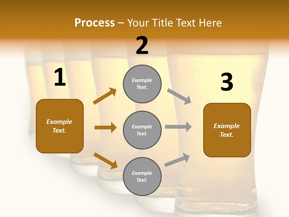 A Row Of Beer Pints PowerPoint Template