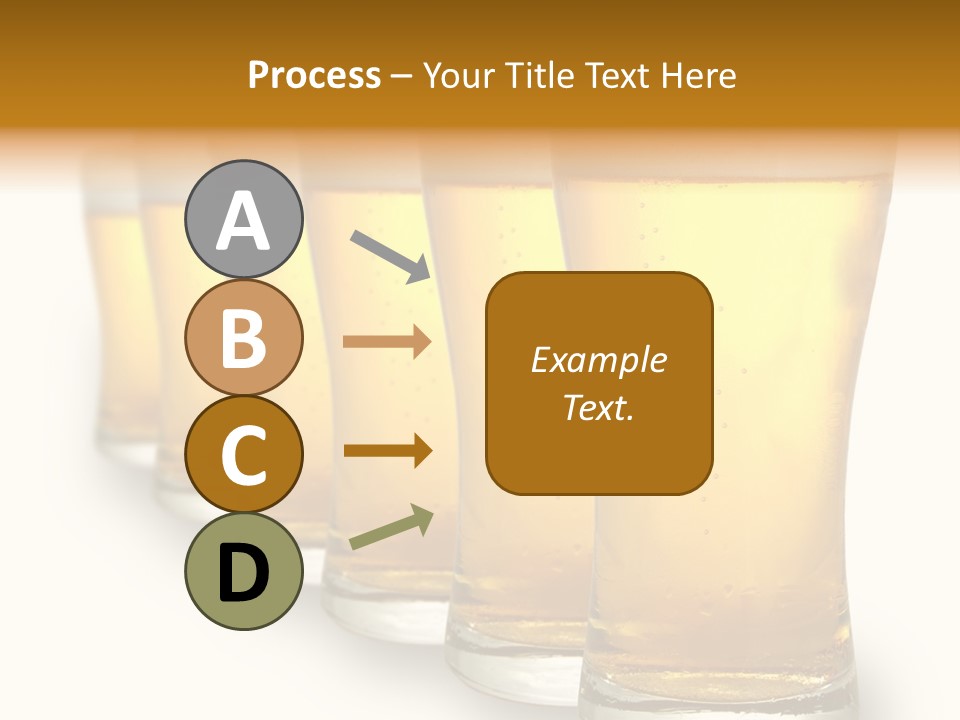 A Row Of Beer Pints PowerPoint Template