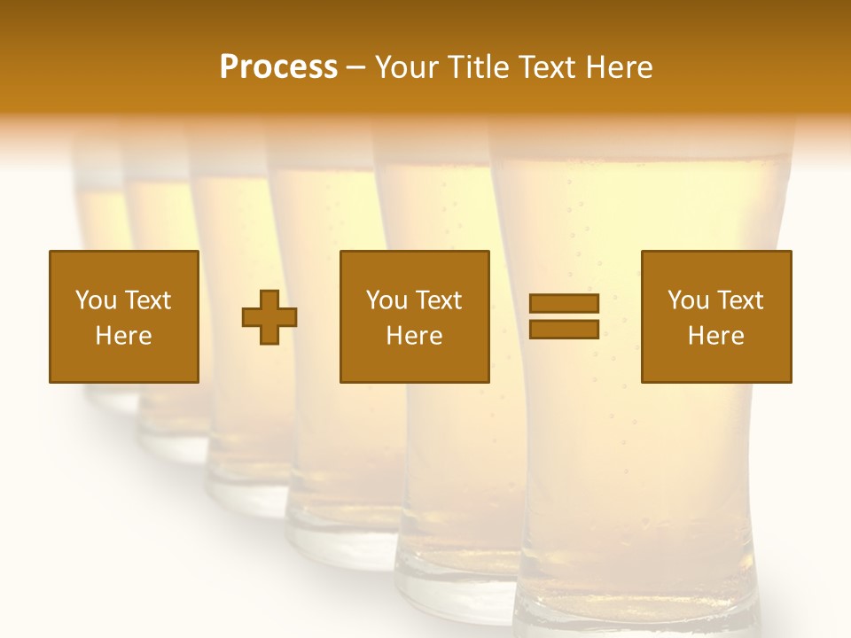 A Row Of Beer Pints PowerPoint Template
