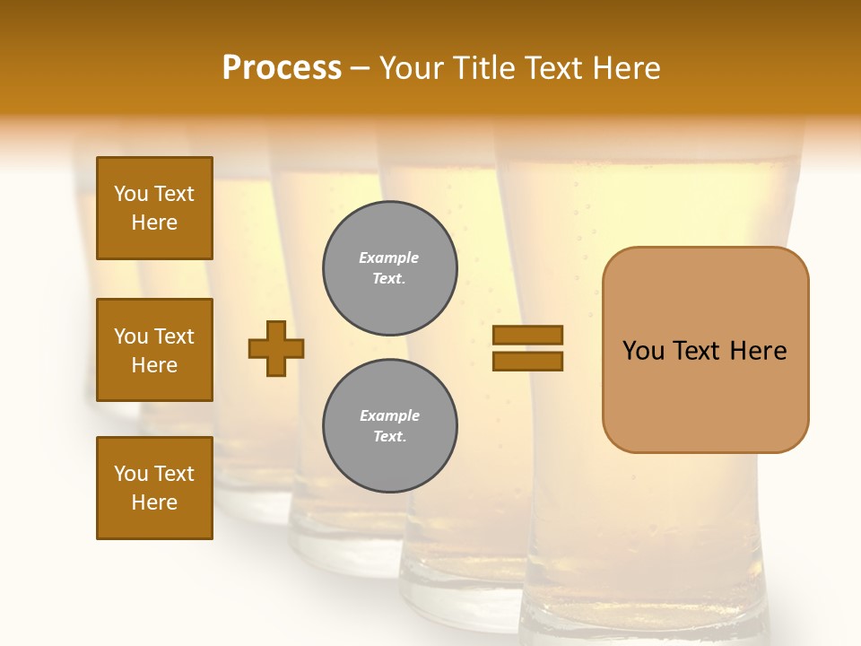 A Row Of Beer Pints PowerPoint Template