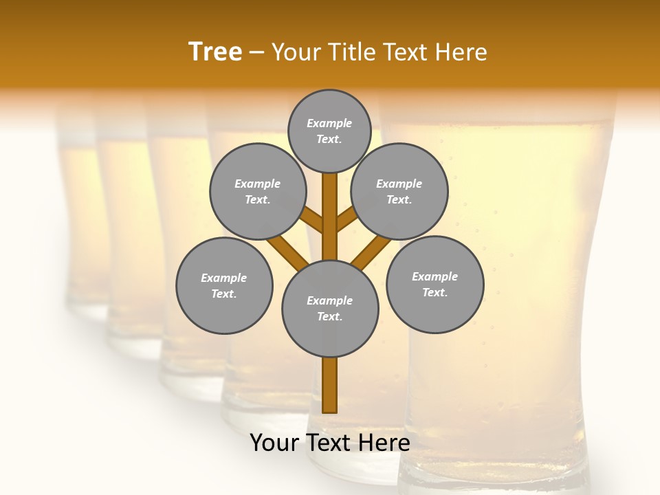 A Row Of Beer Pints PowerPoint Template