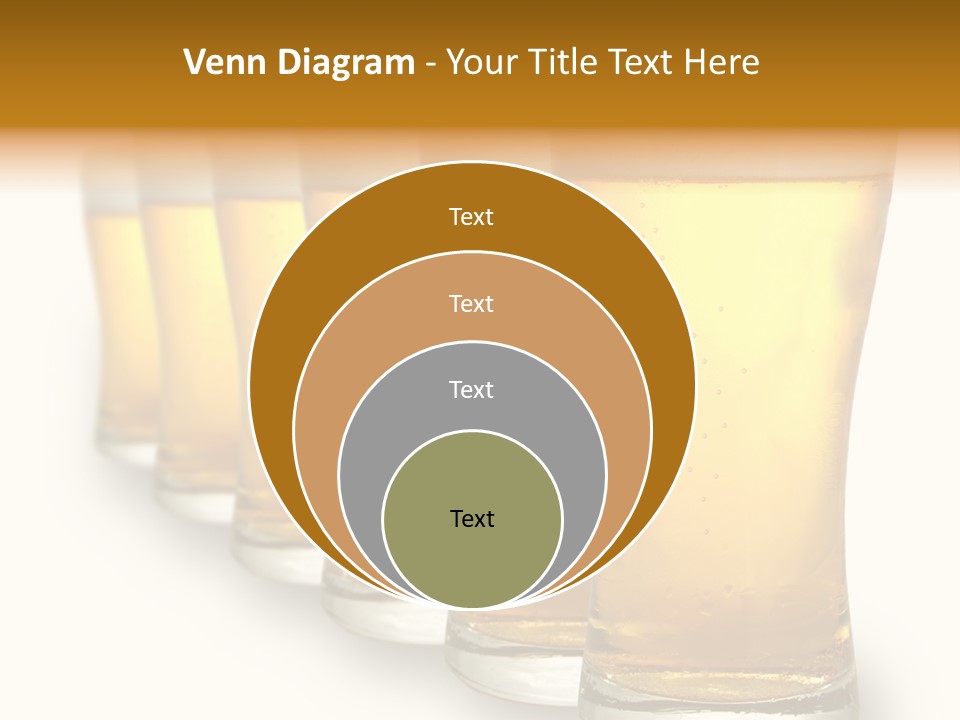 A Row Of Beer Pints PowerPoint Template