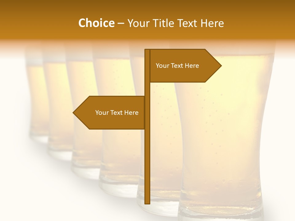 A Row Of Beer Pints PowerPoint Template