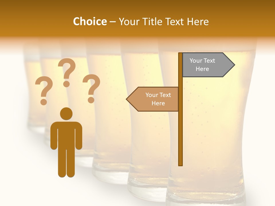 A Row Of Beer Pints PowerPoint Template