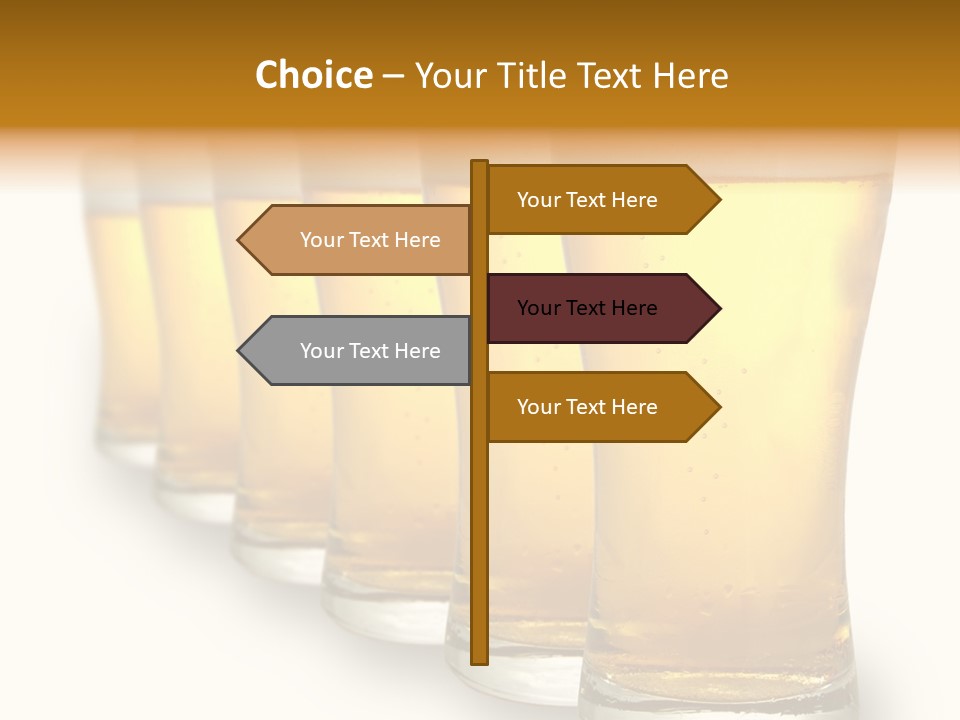 A Row Of Beer Pints PowerPoint Template