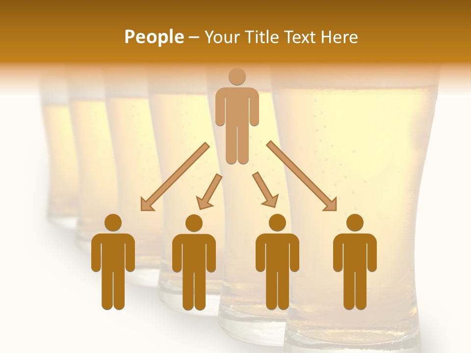 A Row Of Beer Pints PowerPoint Template