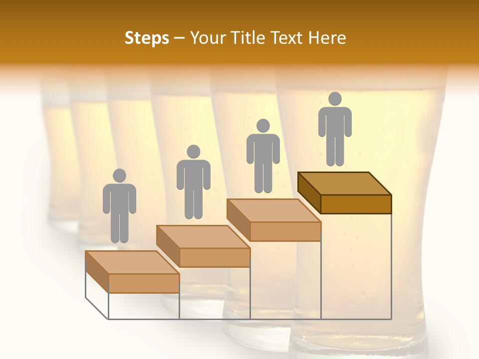 A Row Of Beer Pints PowerPoint Template