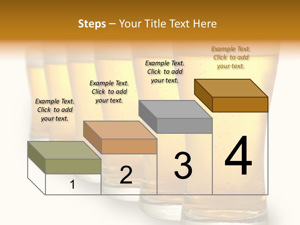 A Row Of Beer Pints PowerPoint Template