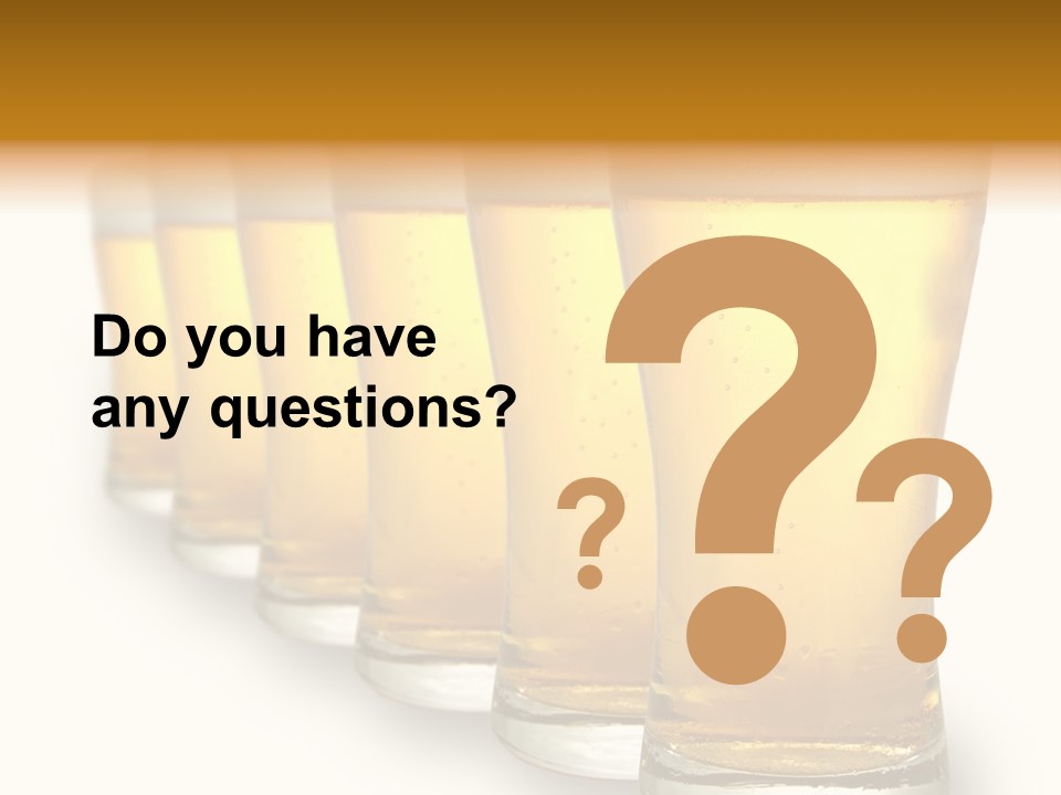 A Row Of Beer Pints PowerPoint Template