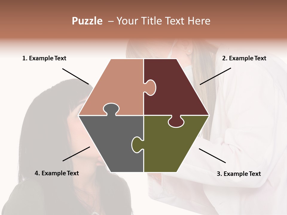 A Woman Getting Her Teeth Brushed By A Dentist PowerPoint Template