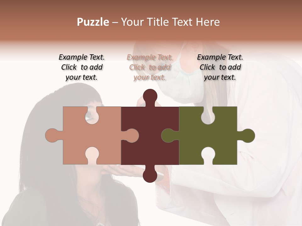 A Woman Getting Her Teeth Brushed By A Dentist PowerPoint Template