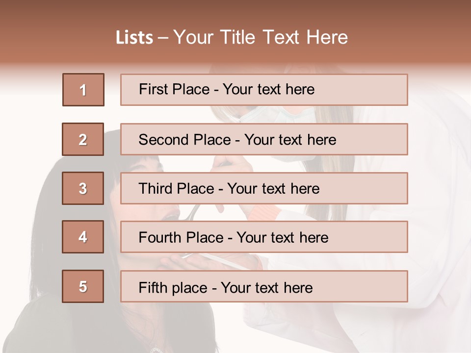A Woman Getting Her Teeth Brushed By A Dentist PowerPoint Template
