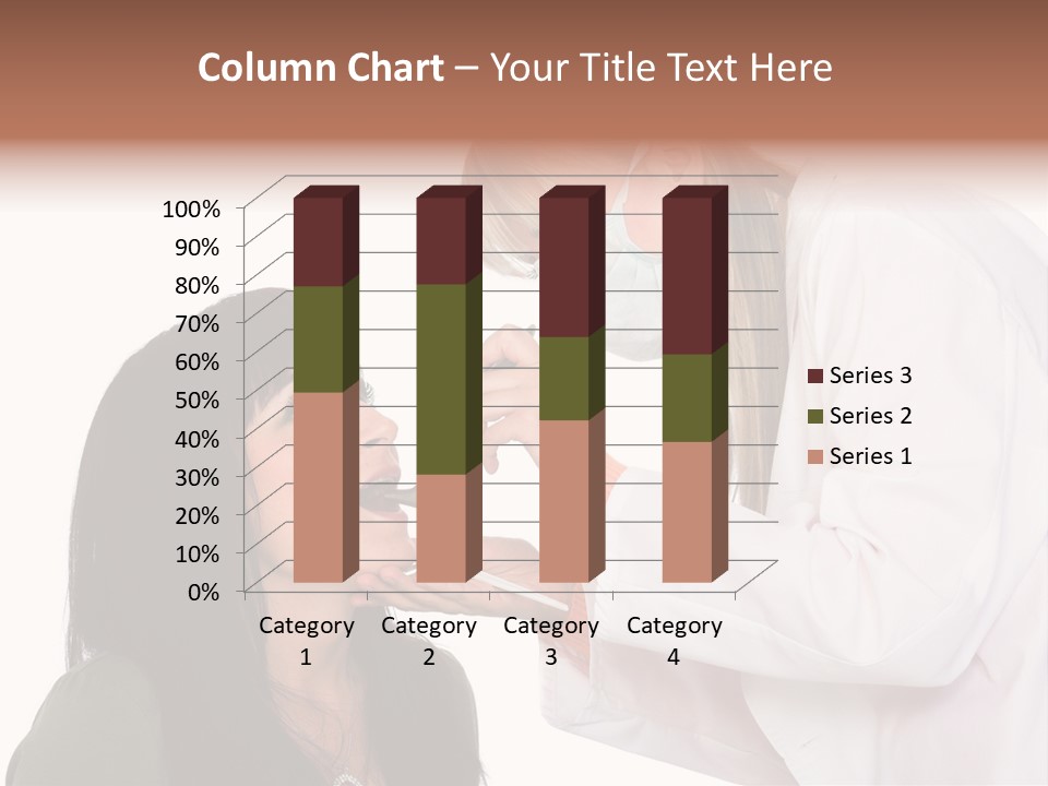A Woman Getting Her Teeth Brushed By A Dentist PowerPoint Template