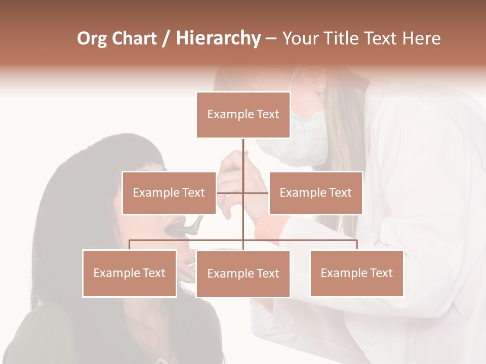 A Woman Getting Her Teeth Brushed By A Dentist PowerPoint Template