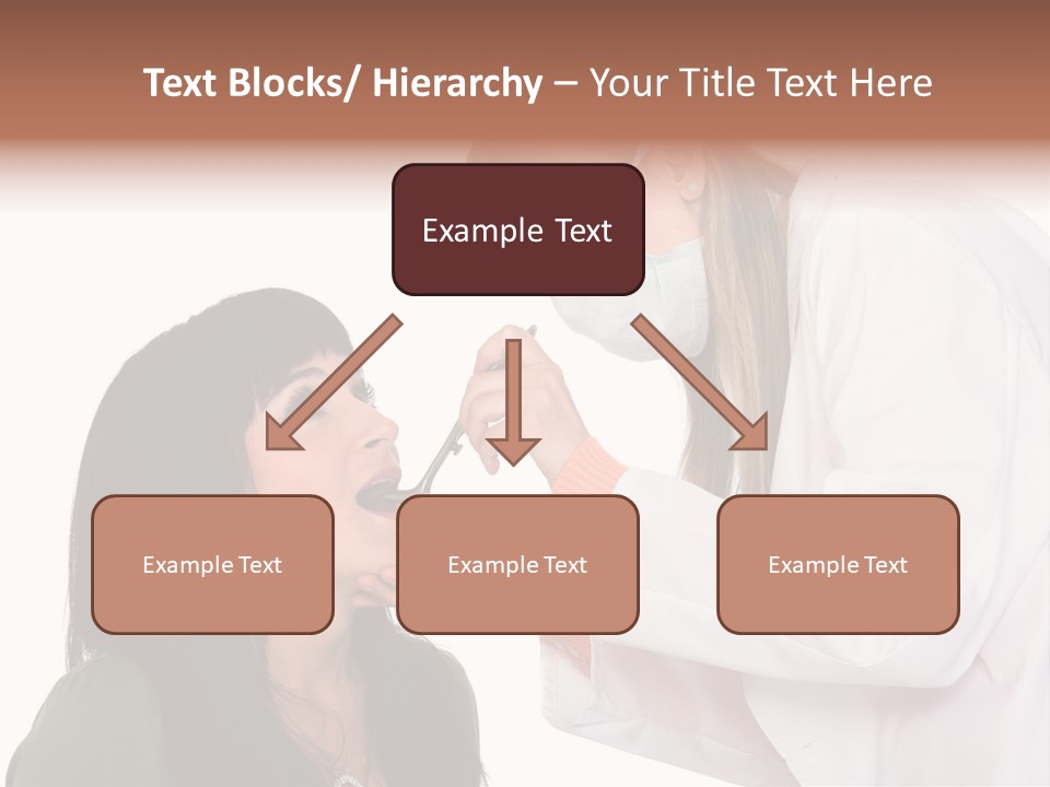 A Woman Getting Her Teeth Brushed By A Dentist PowerPoint Template