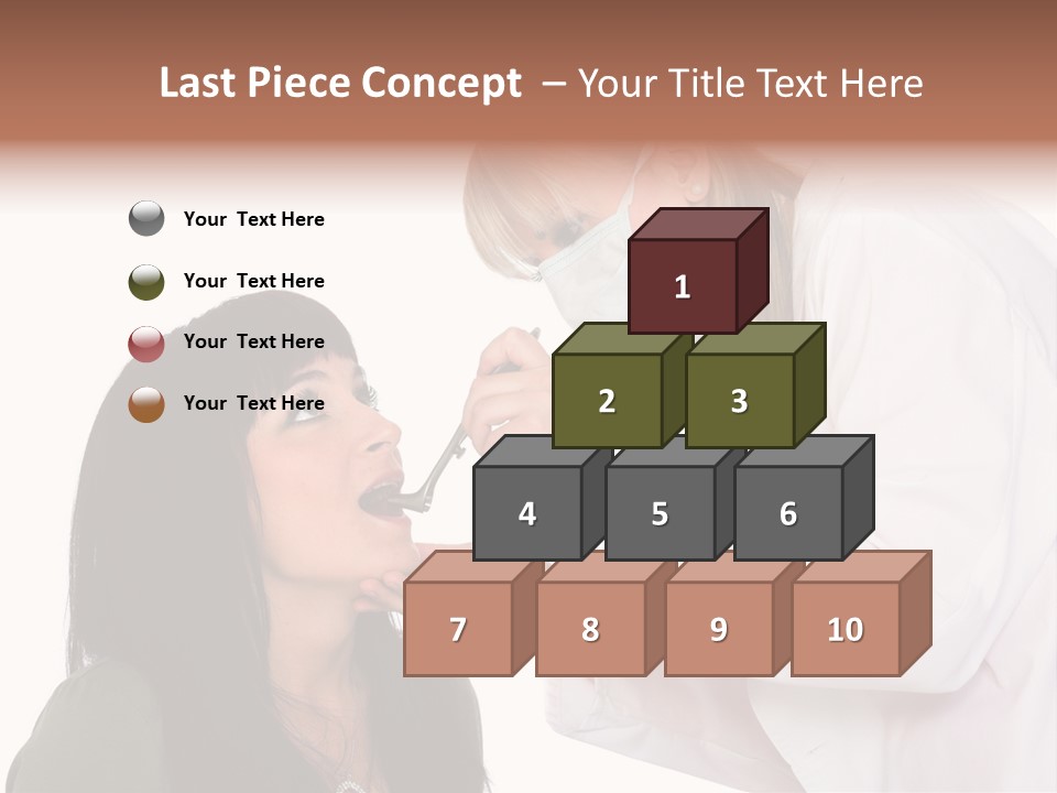 A Woman Getting Her Teeth Brushed By A Dentist PowerPoint Template