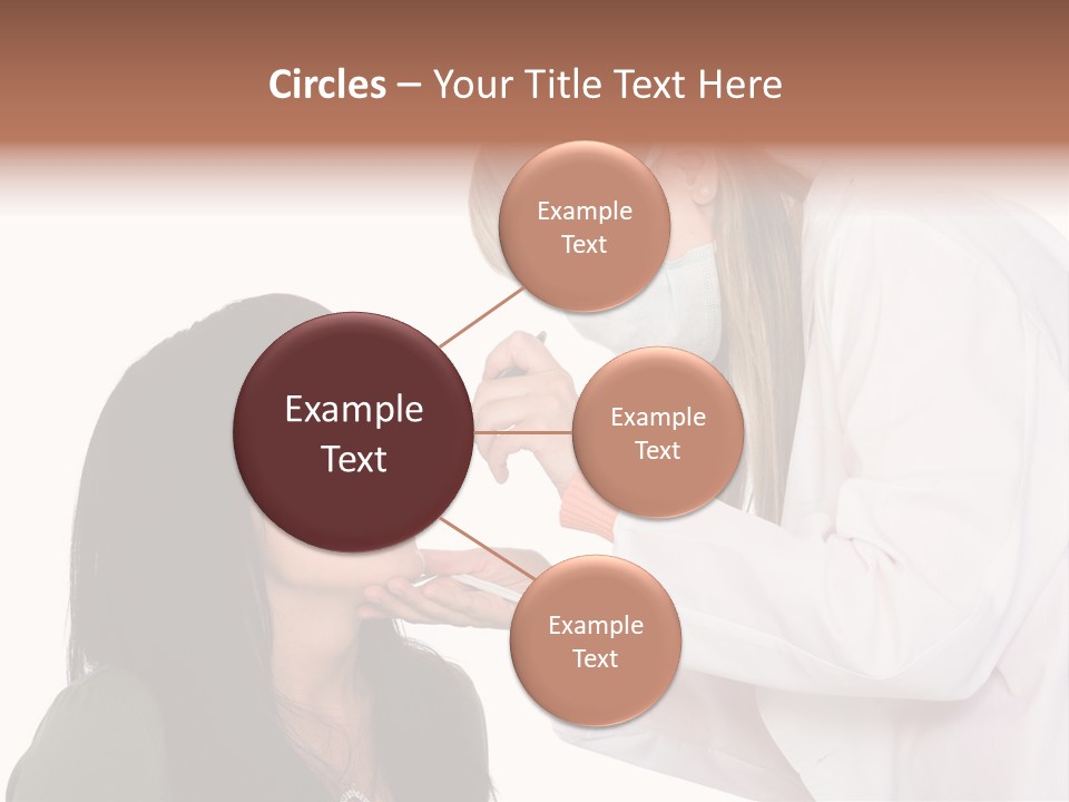 A Woman Getting Her Teeth Brushed By A Dentist PowerPoint Template