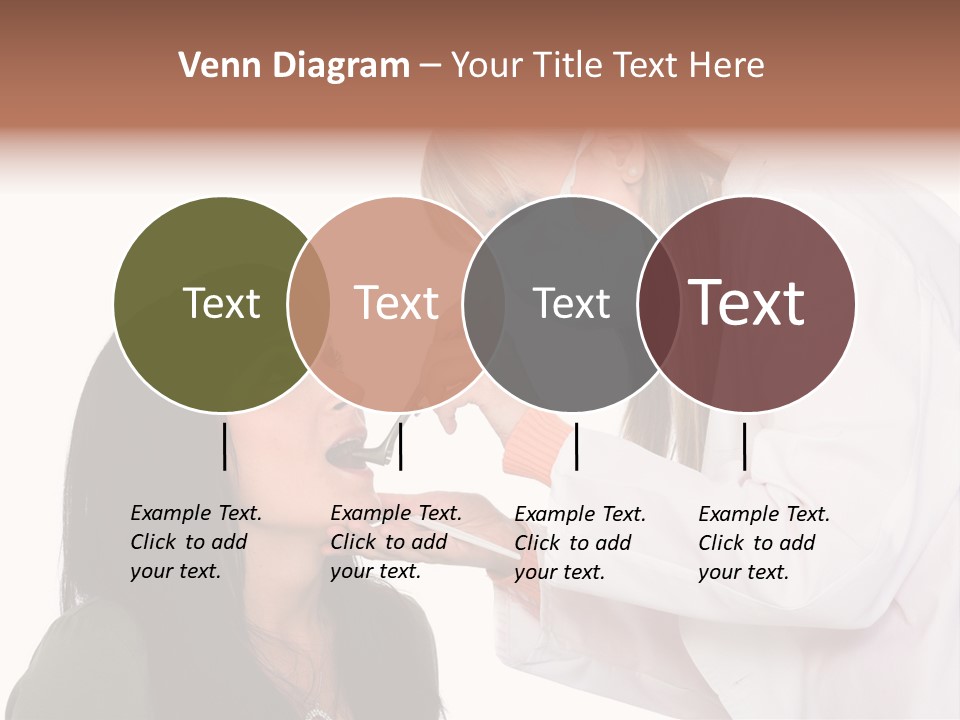 A Woman Getting Her Teeth Brushed By A Dentist PowerPoint Template