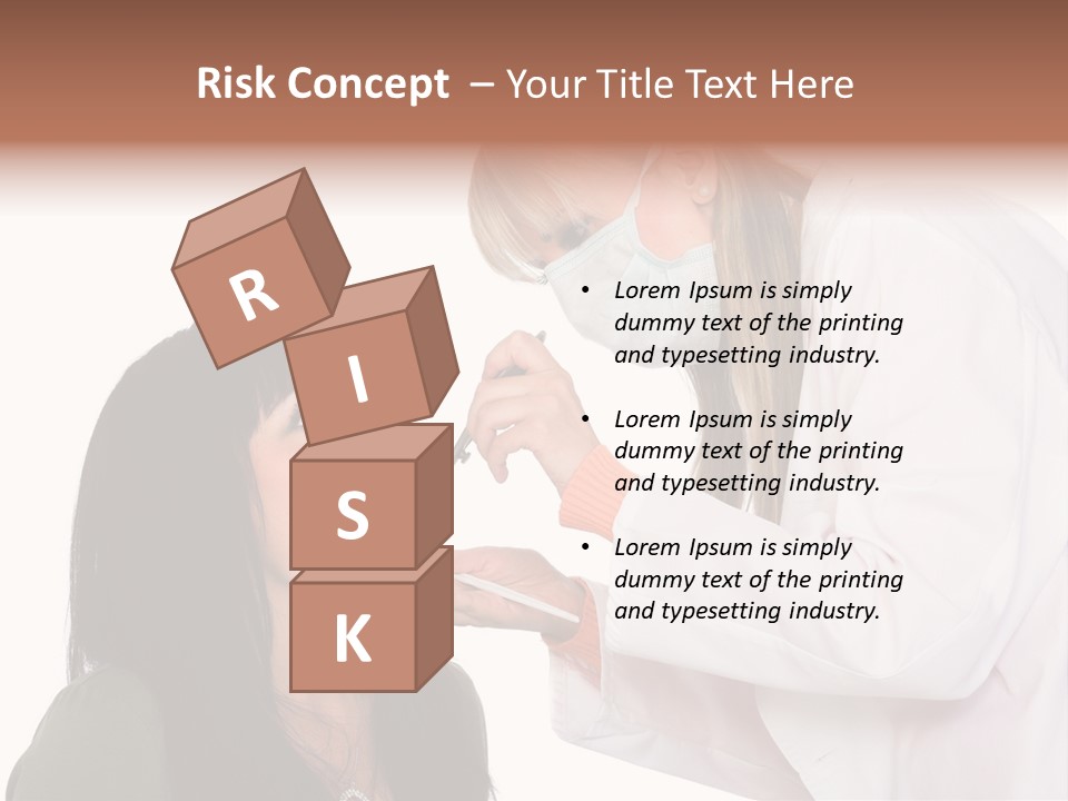 A Woman Getting Her Teeth Brushed By A Dentist PowerPoint Template