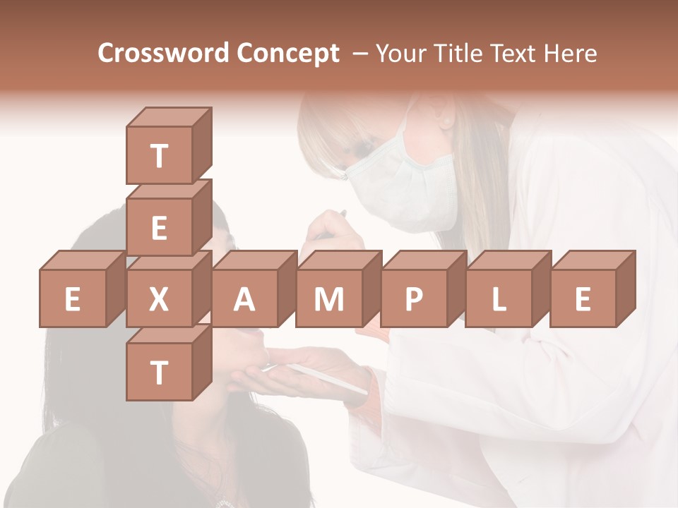 A Woman Getting Her Teeth Brushed By A Dentist PowerPoint Template