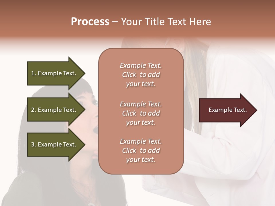 A Woman Getting Her Teeth Brushed By A Dentist PowerPoint Template