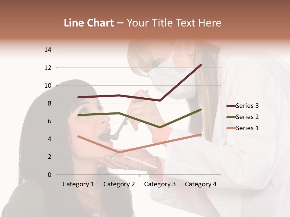 A Woman Getting Her Teeth Brushed By A Dentist PowerPoint Template