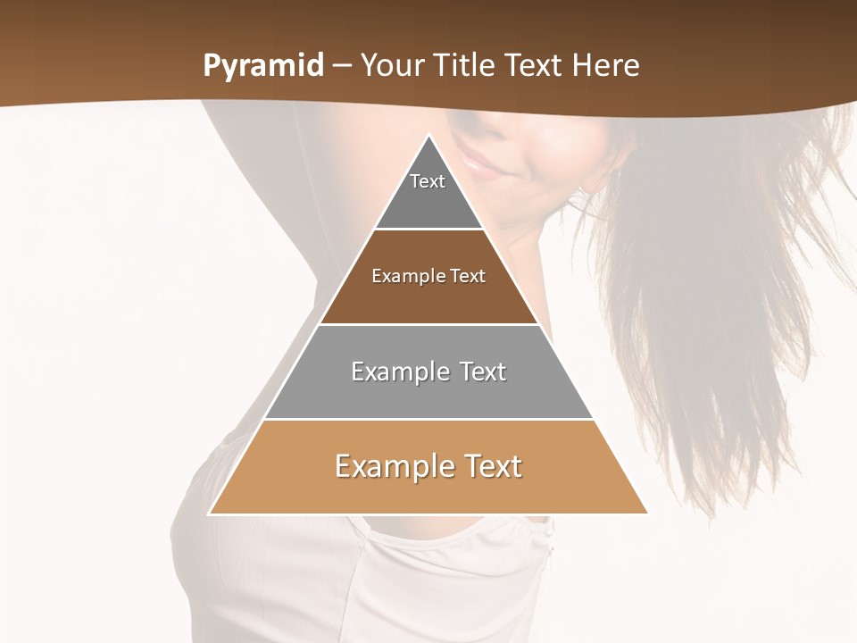 Young Charming Woman In White Dress. Isolated On White. PowerPoint Template