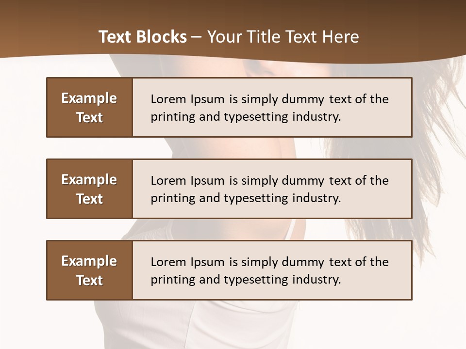 Young Charming Woman In White Dress. Isolated On White. PowerPoint Template