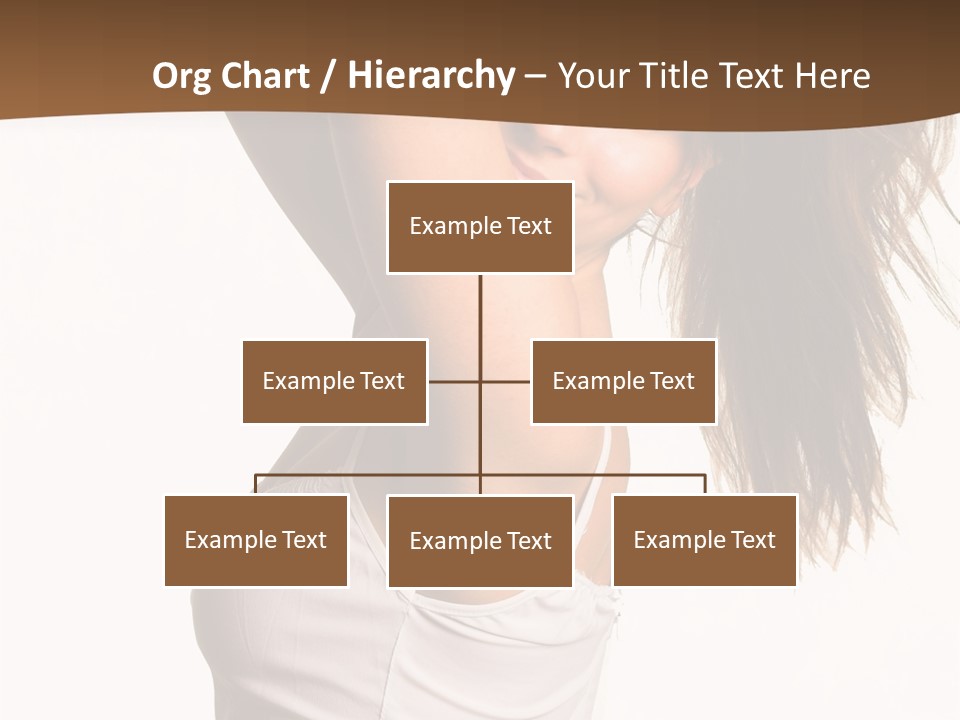 Young Charming Woman In White Dress. Isolated On White. PowerPoint Template