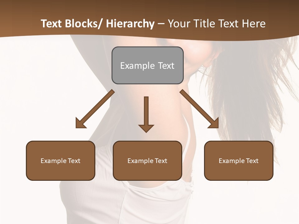 Young Charming Woman In White Dress. Isolated On White. PowerPoint Template