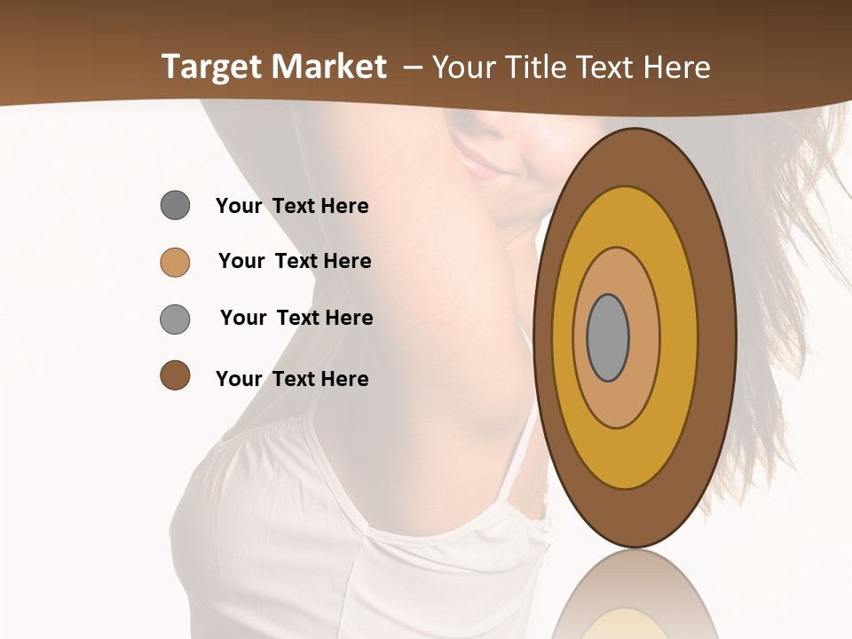 Young Charming Woman In White Dress. Isolated On White. PowerPoint Template