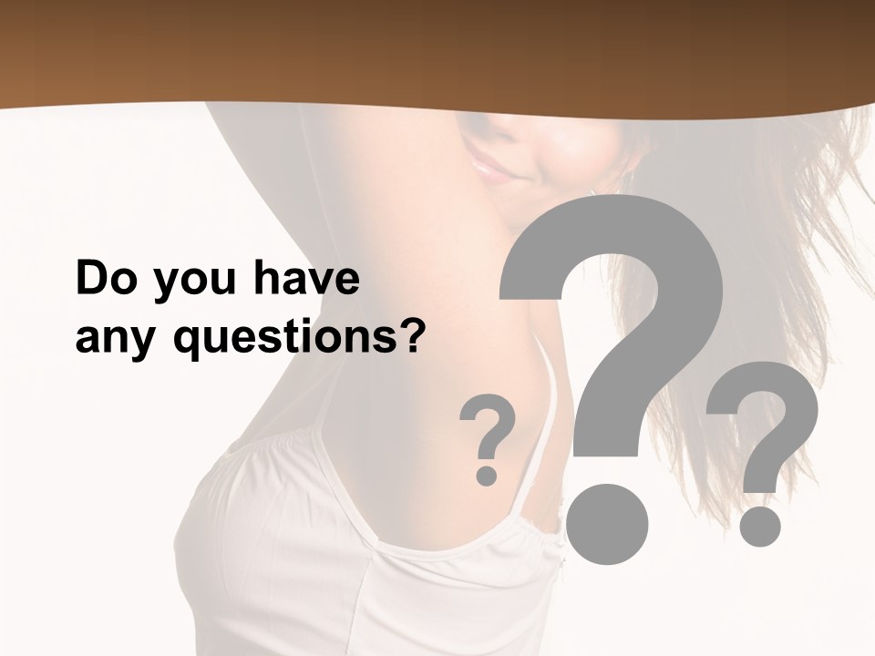 Young Charming Woman In White Dress. Isolated On White. PowerPoint Template