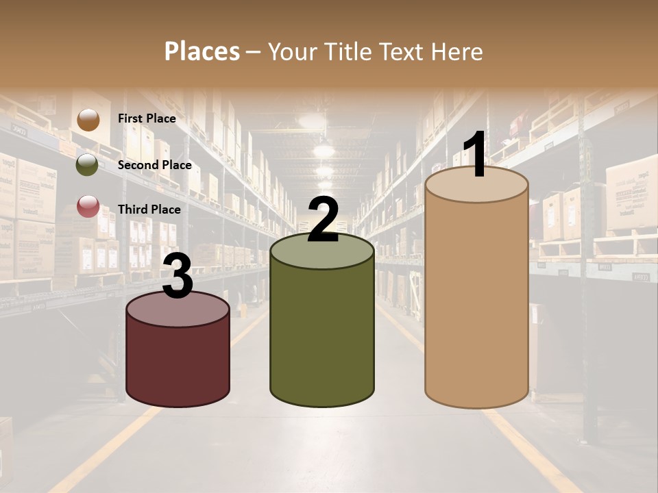 Industrial Warehouse - Wide Angle View. PowerPoint Template