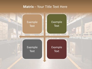 Industrial Warehouse - Wide Angle View. PowerPoint Template